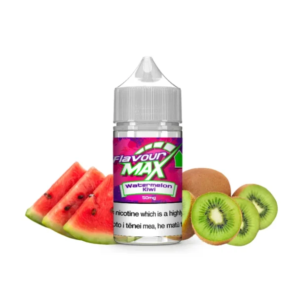 Flavour-Max-30ml-watermelon-kiwi.webp FlavourMax Salts リキッド 30ml - Watermelon Kiwifruit(ウォーターメロン キウイフルーツ) | VapePenZone Japan