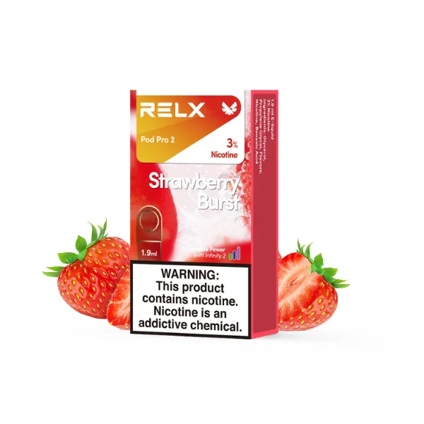 relx-infinity-2-pod-strawberry-burst.webp RELX Infinity 2 交換用Pod – いちご(Strawberry Burst) | VapePenZone Japan