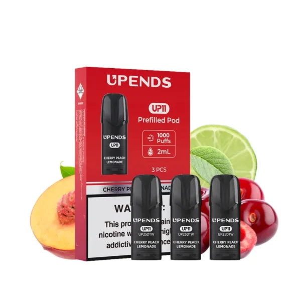 upends-up11-pod-cherry-peach-lemonade UPENDS UP11 Pod 3本パックVuse対応- チェリーピーチレモネード(Cherry Peach Lemonade)