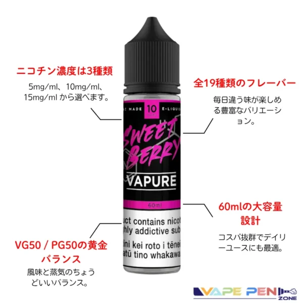 vapure freebaseリキッドの詳細
