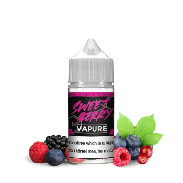 vapure-salts-e-liquid-30ml-sweet-berry.webp Vapure Salts ベイプジュース 30ml – スイートベリー(Sweet Berry) | VapePenZone Japan
