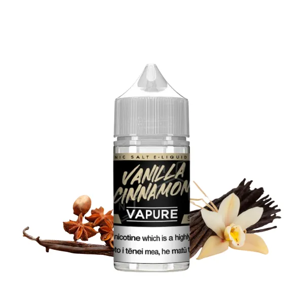 vapure-salts-e-liquid-30ml-vanilla-cinnamon.webp Vapure Salts ベイプジュース 30ml – バニラシナモン(Vanilla Cinnamon) | VapePenZone Japan